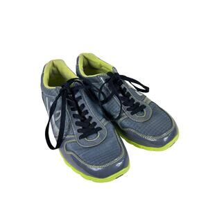 Zumba Gray Bright Yellow Z-Kicks II Lace Up Lightweight Hip Hop Dance Sneakers 7